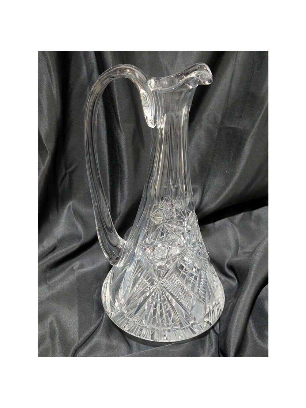Cut Lead Crystal Glass Decanter with Stopper Excellent Condition 16.5" Tall - Picture 8 of 9